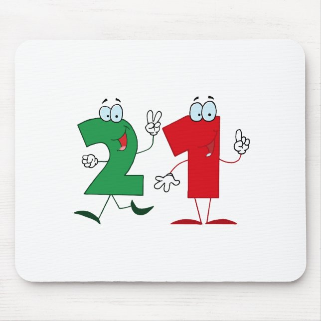Happy Number 21 Mouse Pad (Front)