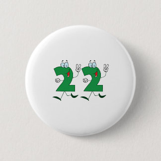Happy Number 22 2 Inch Round Button