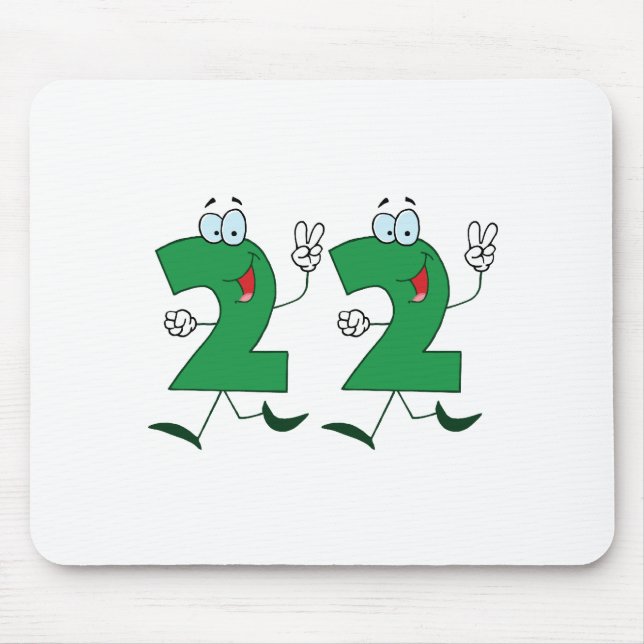 Happy Number 22 Mouse Pad (Front)