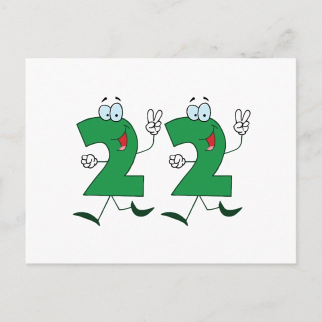 Happy Number 22 Postcard (Front)