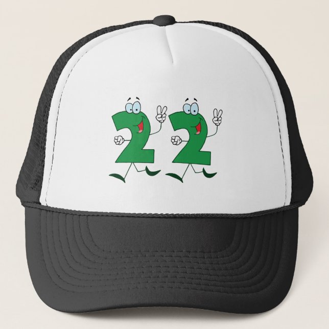 Happy Number 22 Trucker Hat (Front)