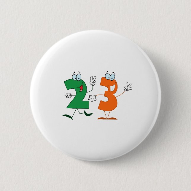 Happy Number 23 2 Inch Round Button (Front)