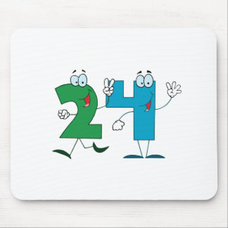 Happy Number 24 Mouse Pad