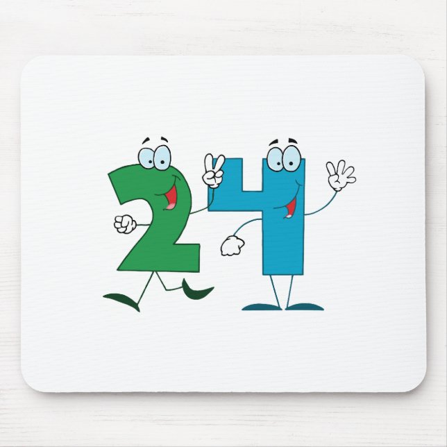 Happy Number 24 Mouse Pad (Front)