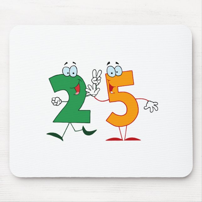 Happy Number 25 Mouse Pad (Front)