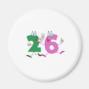 Happy Number 26 Magnet