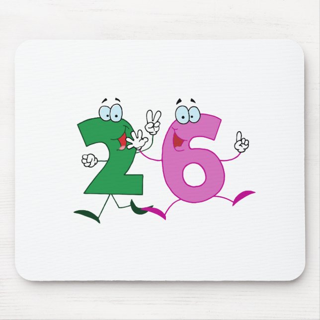 Happy Number 26 Mouse Pad (Front)