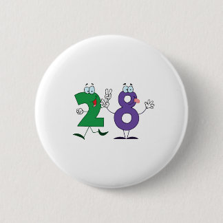 Happy Number 28 2 Inch Round Button