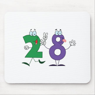 Happy Number 28 Mouse Pad