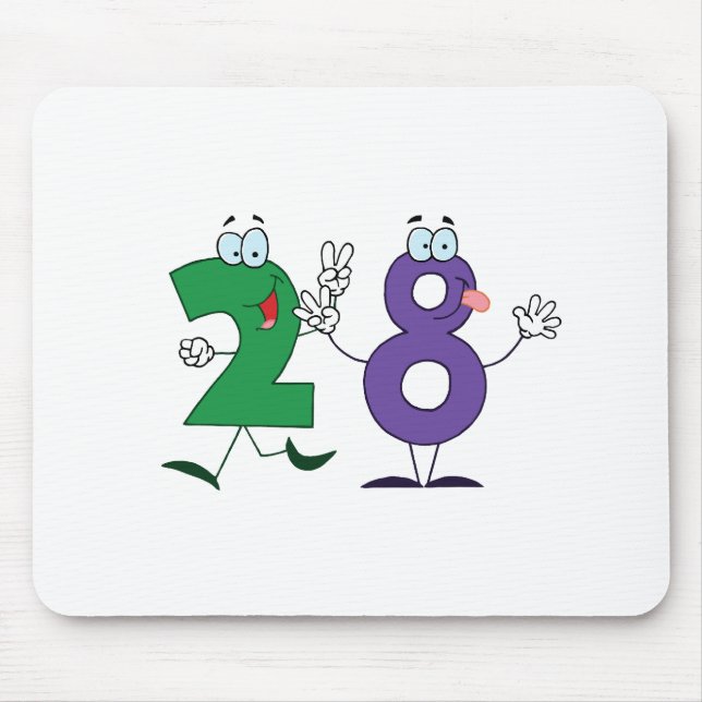 Happy Number 28 Mouse Pad (Front)