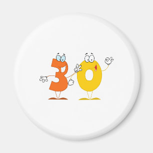 Happy Number 30 Magnet