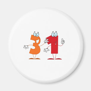 Happy Number 31 Magnet