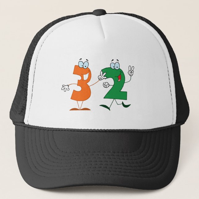 Happy Number 32 Trucker Hat (Front)