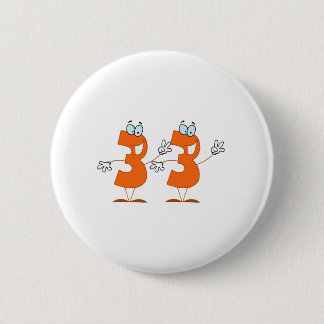 Happy Number 33 2 Inch Round Button