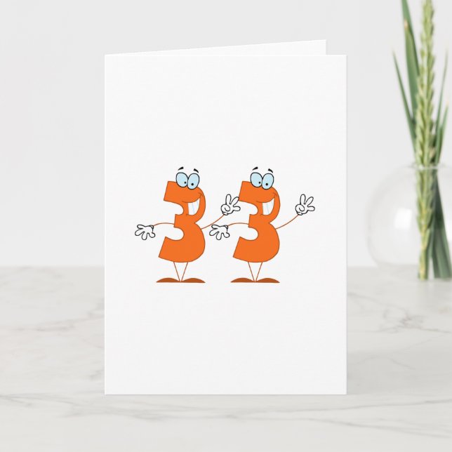 Happy Number 33 Card (Front)