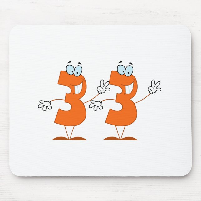 Happy Number 33 Mouse Pad (Front)