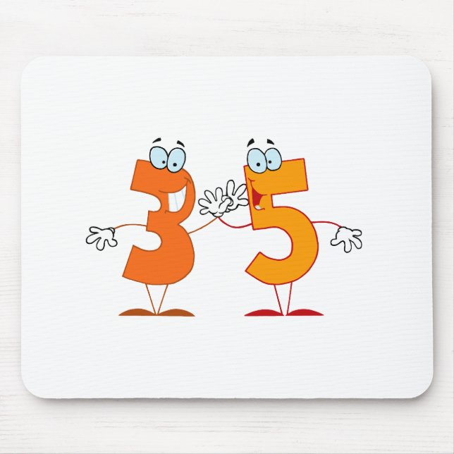 Happy Number 35 Mouse Pad (Front)