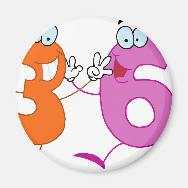 Happy Number 36 Magnet (Front)