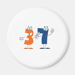 Happy Number 37 Magnet