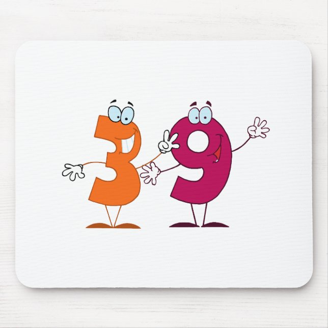 Happy Number 39 Mouse Pad (Front)