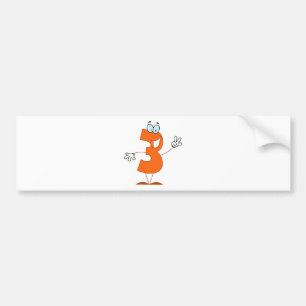 Happy Number 3 Bumper Sticker