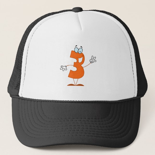 Happy Number 3 Trucker Hat (Front)