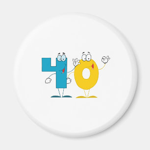 Happy Number 40 Magnet