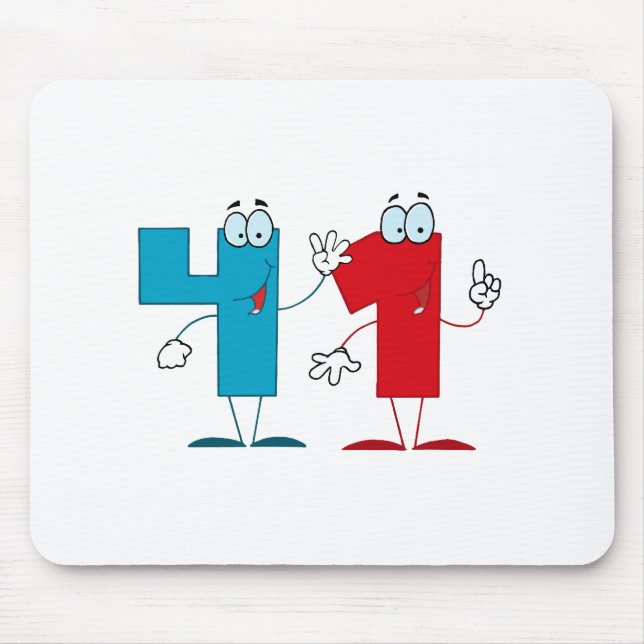 Happy Number 41 Mouse Pad (Front)
