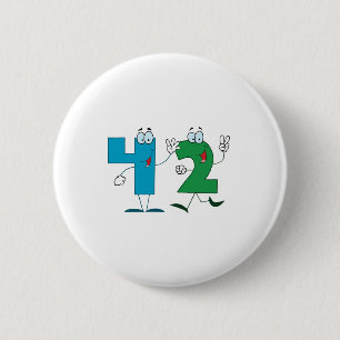 Happy Number 42 2 Inch Round Button