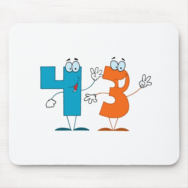 Happy Number 43 Mouse Pad (Front)