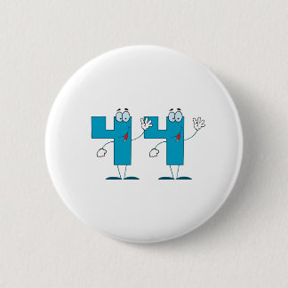 Happy Number 44 2 Inch Round Button