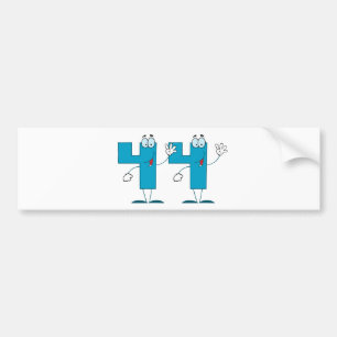 Happy Number 44 Bumper Sticker