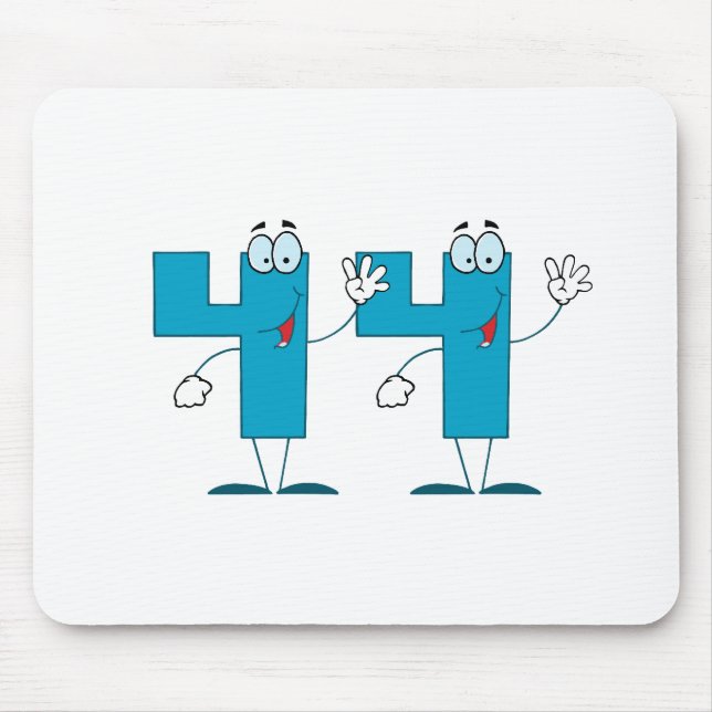 Happy Number 44 Mouse Pad (Front)