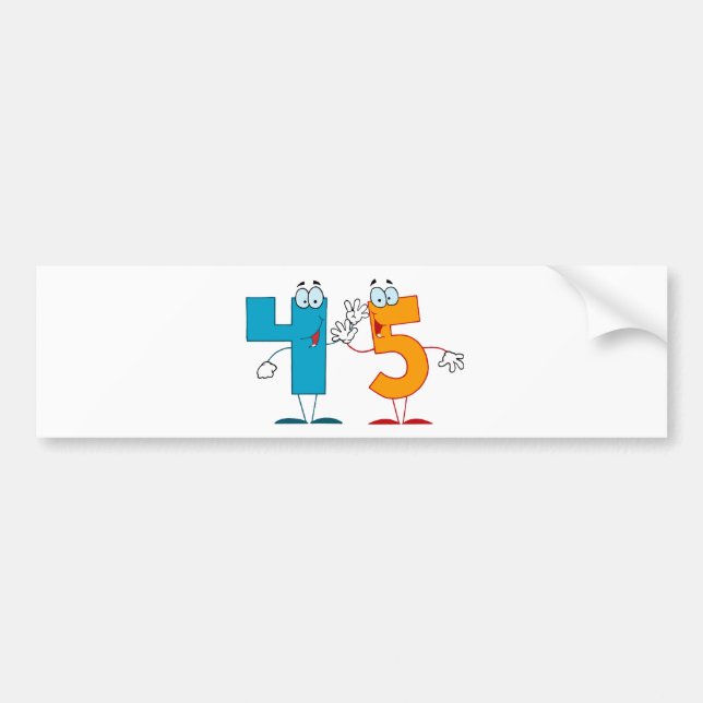 Happy Number 45 Bumper Sticker (Front)