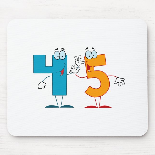 Happy Number 45 Mouse Pad (Front)