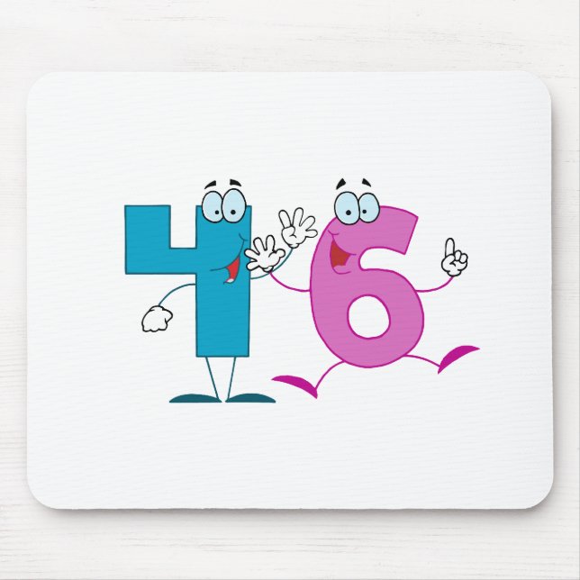 Happy Number 46 Mouse Pad (Front)