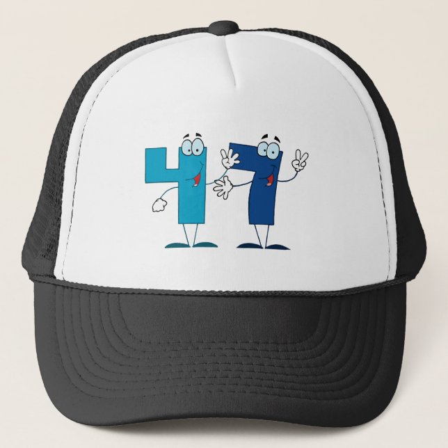 Happy Number 47 Trucker Hat (Front)