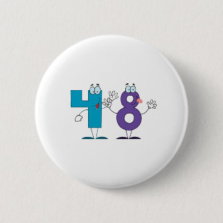 Happy Number 48 2 Inch Round Button