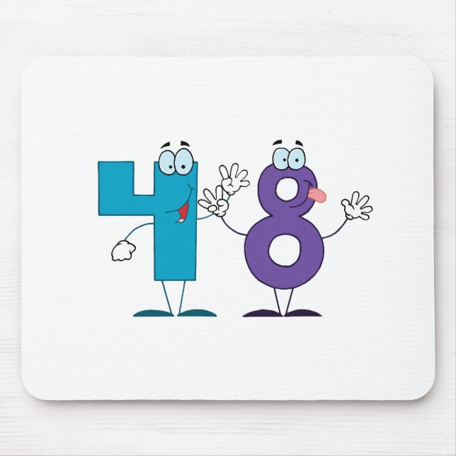 Happy Number 48 Mouse Pad (Front)