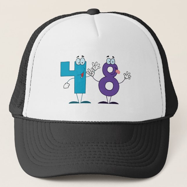 Happy Number 48 Trucker Hat (Front)
