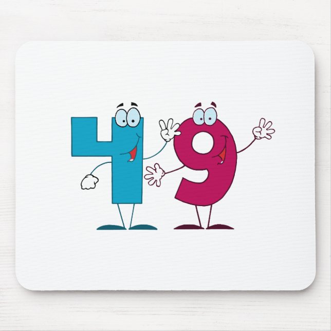 Happy Number 49 Mouse Pad (Front)