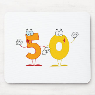 Happy Number 50 Mouse Pad