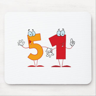 Happy Number 51 Mouse Pad