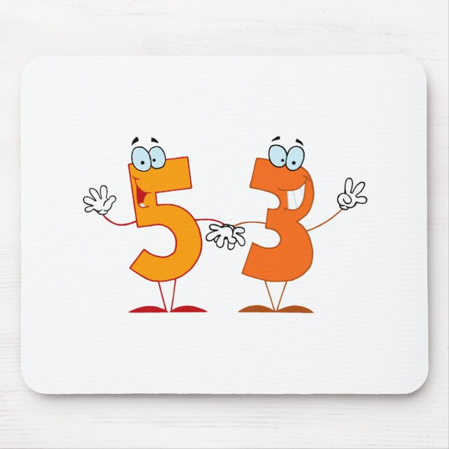 Happy Number 53 Mouse Pad (Front)