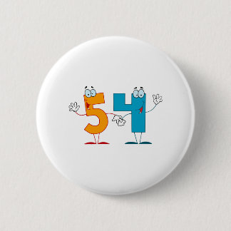 Happy Number 54 2 Inch Round Button