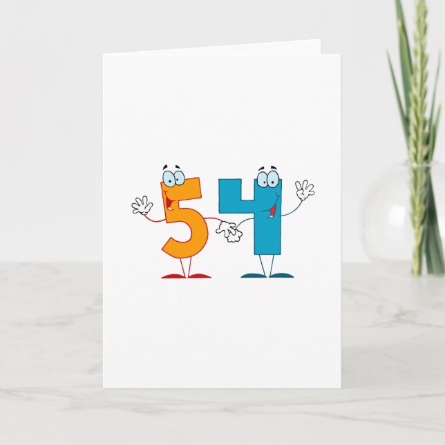 Happy Number 54 Card (Front)