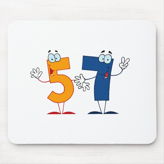 Happy Number 57 Mouse Pad (Front)
