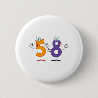 Happy Number 58 2 Inch Round Button