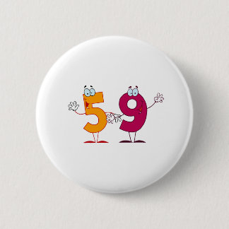 Happy Number 59 2 Inch Round Button