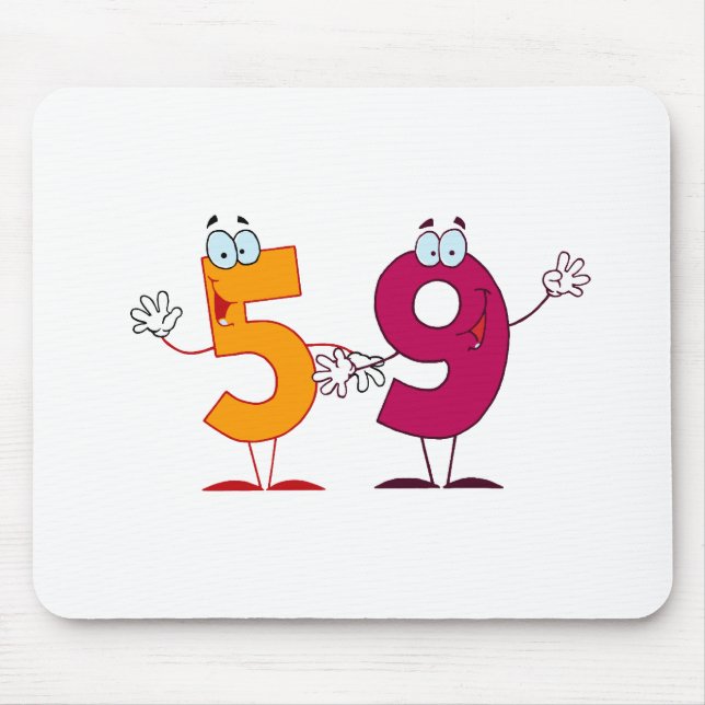 Happy Number 59 Mouse Pad (Front)